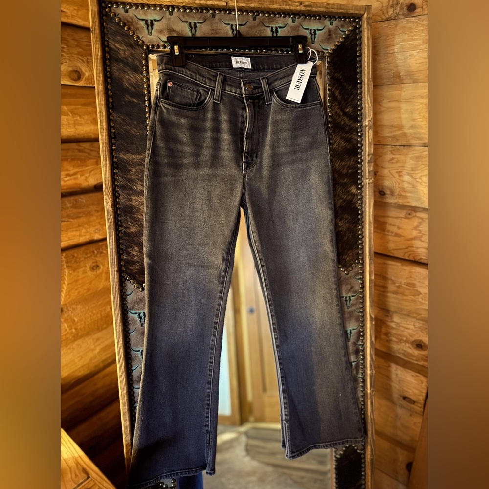 NWT Hudson Blair High Rise Jeans - distressed (faded) black - Size 27